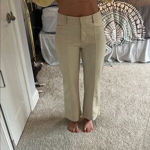 Leather Women's Pants cream